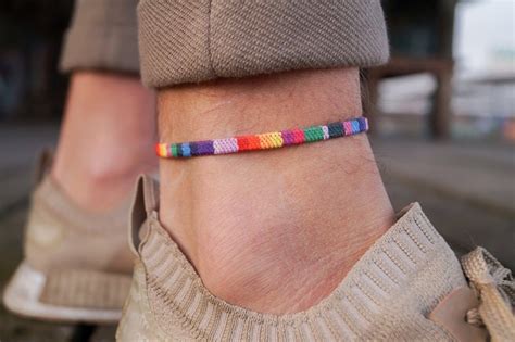 Pride Ankletbracelet For Men Or Women Ankle Bracelet Gay Etsy