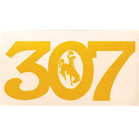 Wyoming Cowboys 307 6 Wide Decal Gold University Of Wyom