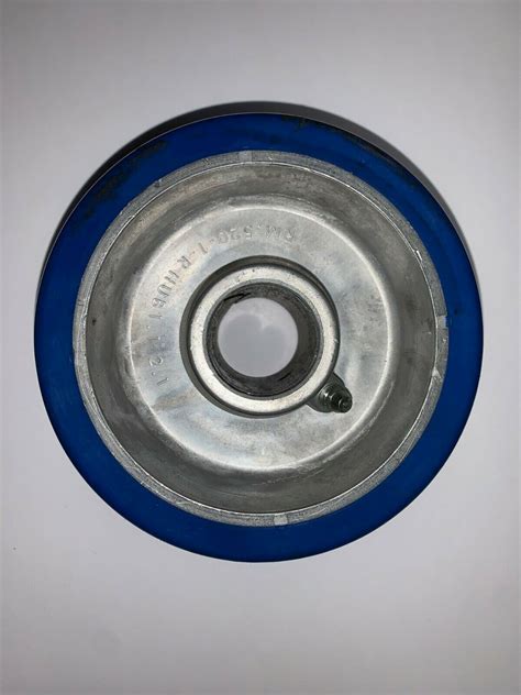 Blue Polyurethane Caster Wheel 5 Diameter 2 Width 1 18 Bore