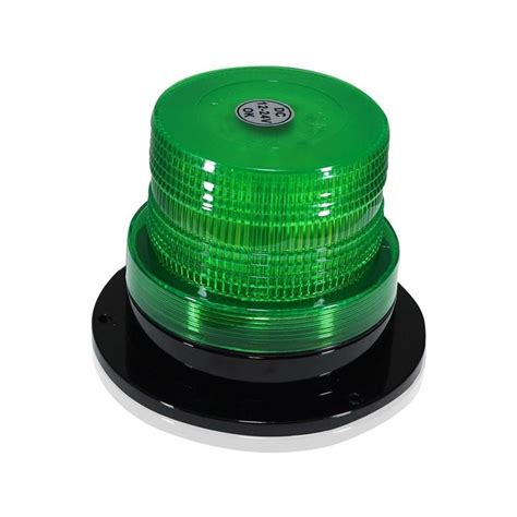 Green Led Emergency Flash Strobe And Rotating Beacon Warning Light