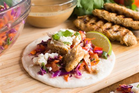 Maybe you would like to learn more about one of these? Grilled Chicken Street Tacos with Spicy Peanut Sauce ...