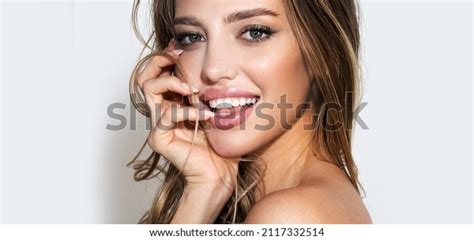 Beautiful Smiling Woman Naked Shoulder Isolated Stock Photo Shutterstock