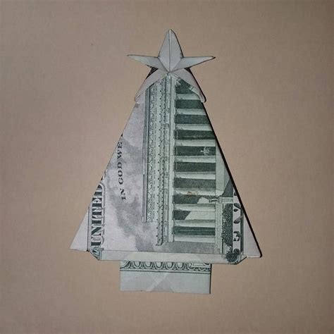 Christmas Tree Real Money T Origami Holiday Dollar Bill Etsy