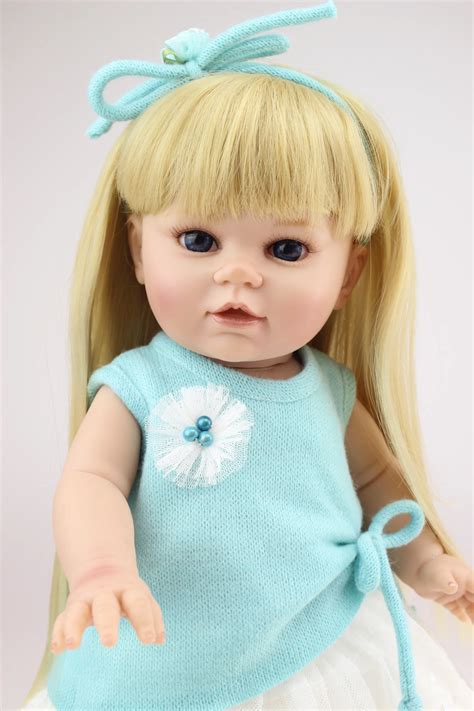 40cm Girl Doll For Sale Cute Blond Hair Girl Silicone Reborn Baby Dolls