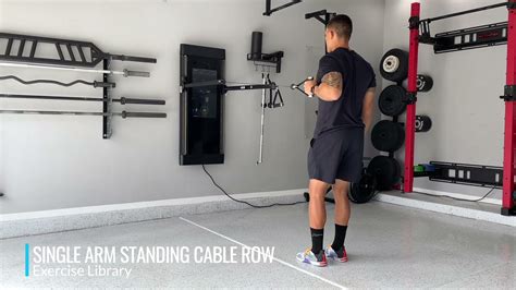 Single Arm Standing Cable Row Youtube