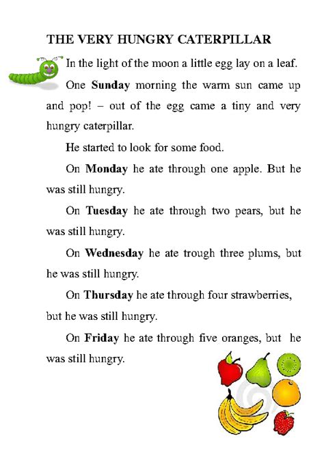 hungry caterpillar additional materials