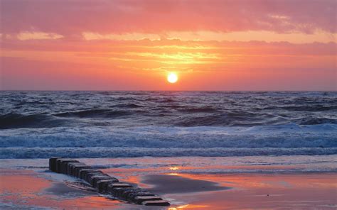 Landscape Nature Sunset Sea Waves Beach Water Coast