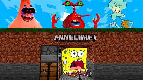 Minecraft Speedrunner Big Spongebob Vs 3 Hunters Spongebob Animation
