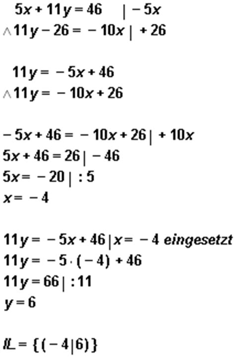 Lösen sie die folgenden gleichungen über der grundmenge r! Lineare Gleichungssysteme mit zwei Variablen ...