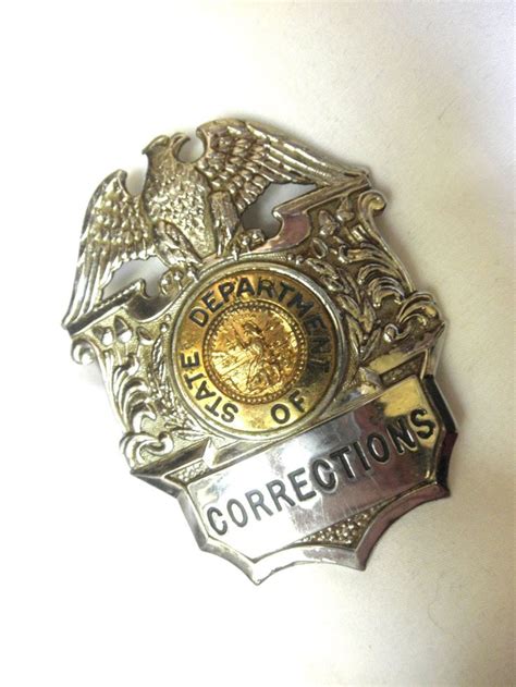 Obsolete California State Department Of Corrections Badge Etsy