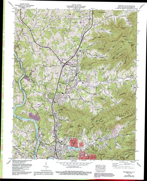 Weaverville Topographic Map Nc Usgs Topo Quad 35082f5