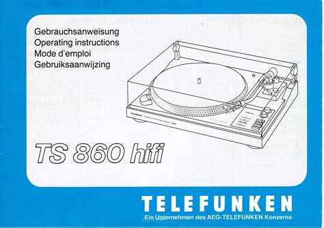 Telefunken Ts 860 Gebrauchsanweisung Bedienungsanleitung