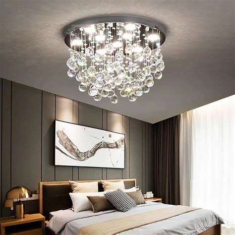 This ceiling light realized in pure murano glass leaves with gold intrusion. Modern Flush Mount Crystal Chandelier - Fruit Shaped ...