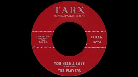 The Players You Need A Love Tarx Records Youtube