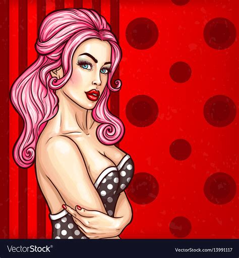Clip Art Vector Beautiful Woman With A Seminude Breast On An Abstract