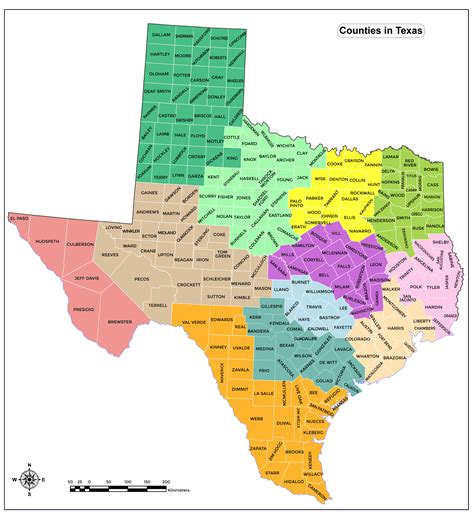 Texas Counties Map Texas News Places Food Recreation And Life