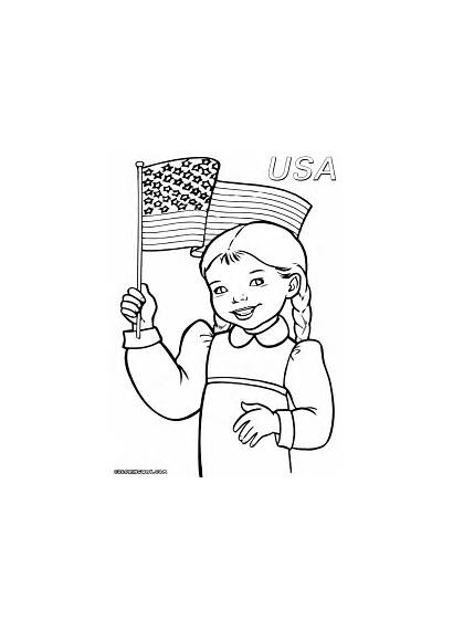 Coloring Flag American Pages