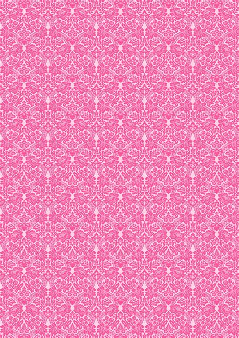 Free Digital Pink Damask Scrapbooking Paper