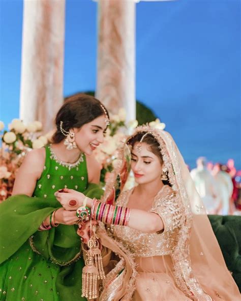 Saboor Aly Shared Beautiful Pictures Of Sajal Aly Wedding Pakistani