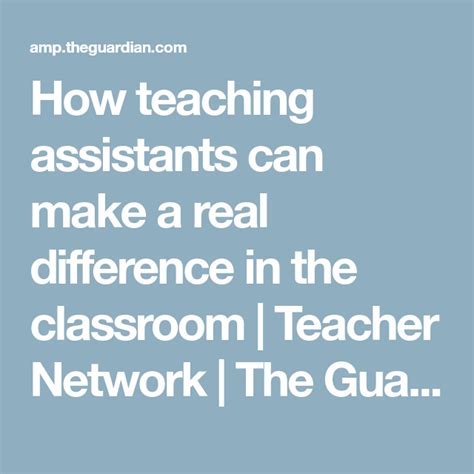 How Teaching Assistants Can Make A Real Difference In The Classroom