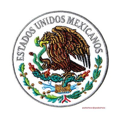 Escudo de la bandera de mexico vector. Parche Bordado Parche Escudo De México Sello Mexicano-Alta ...