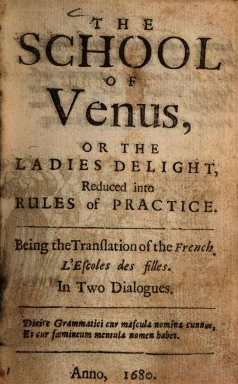 The School Of Venus Or The Ladies Delight Reduced Into Rules Of