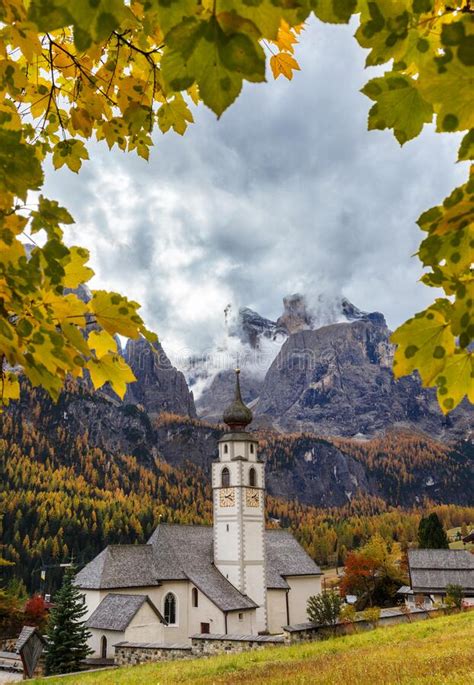 Church In Colfosco Val Badia Stock Photo Image Of Trentino Religion