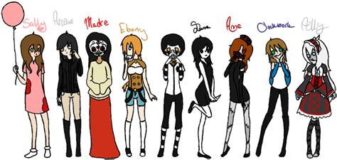 Creepypasta Girls By Kingdomwielders On Deviantart