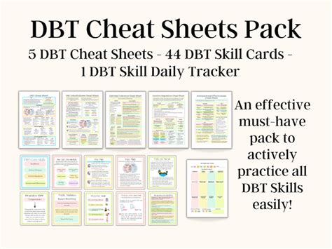 Dbt Cheat Sheet Dbt Skills Dbt Flash Cards For Teens And Adults Dbt