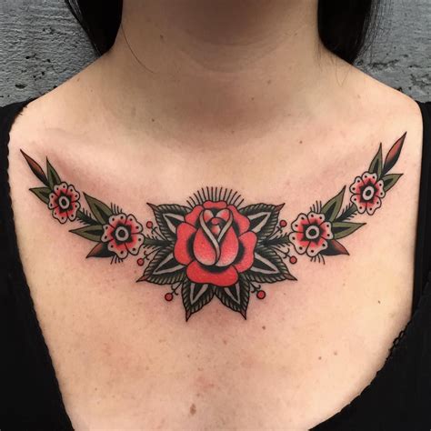 Thank You Anne Sophie For Your Trust Done Nuitnoiretattoo Traditional Chest Tattoo