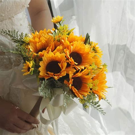 Wedding flowers will remain in style. Wedding Flowers Sunflowers Bouquet - Artificial Flowers Store