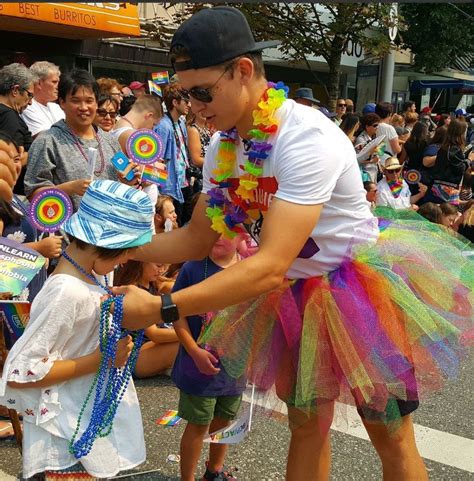 Vancouver Canucks Players Wear Rainbow Skirts In Lgbt Pride Parade Outsports
