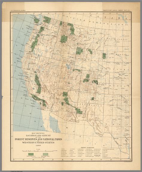 Plate I The Forest Reserves And National Parks In Western United