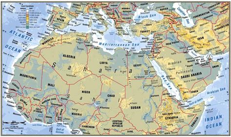 North Africa Southwest Asia Map Map Of Africa
