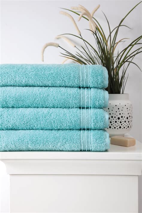 100 Genuine Turkish Cotton Cascade Bath Towel Set Of 4 Ozan