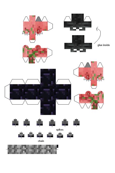 Zadaj Posvetite Se Samostalnik Minecraft Papercraft Zombie Pigman Izhod