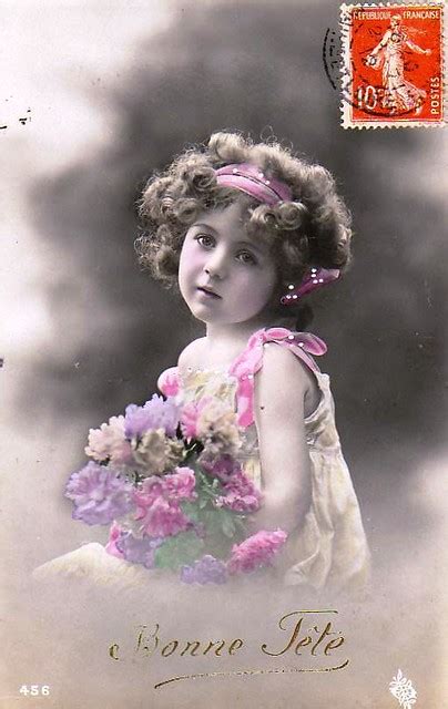 Vintage Postcard ~ Flower Girl Flickr Photo Sharing