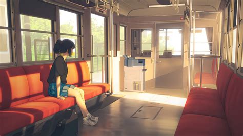 1920x1080 Anime Girl In Train 5k Laptop Full Hd 1080p Hd 4k Wallpapers