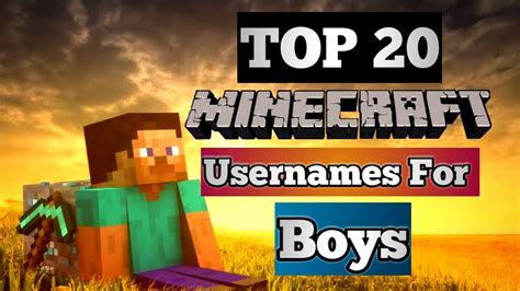 Top 20 Minecraft Cool Usernames For Boys Best Available Minecraft