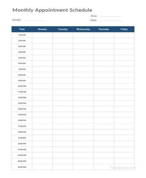 Pdf Free Printable Appointment Sheets Customize And Print