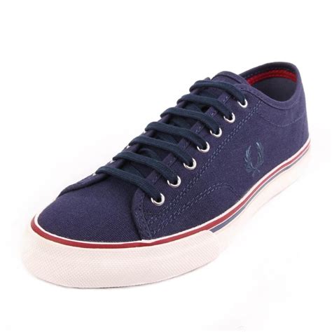 Womens Fred Perry Sneaker Ridley Canvas Carbon Blue Blue • Lakeview Sagar