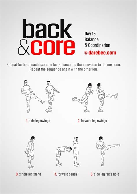 Back And Core 30 Day Program By Darebee Exercise Workout Routine