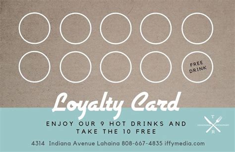 free editable loyalty card template printable templates