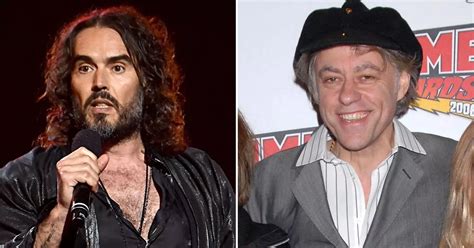 sir bob geldof labelled russell brand a c word in awkward awards show spat daily star
