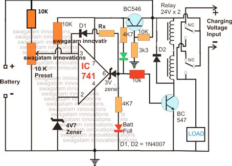 48V Solar Battery Charger Circuit with High/Low Cut-off - Homemade