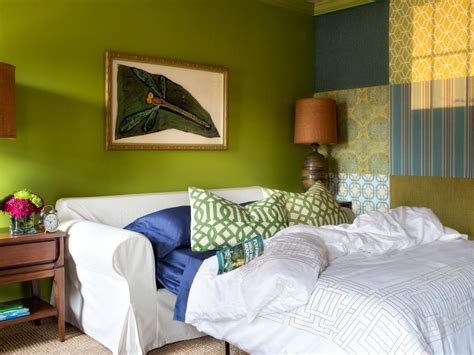 3.9 out of 5 stars. Eclectic Green Guest Bedroom With Sleeper Sofa | HGTV