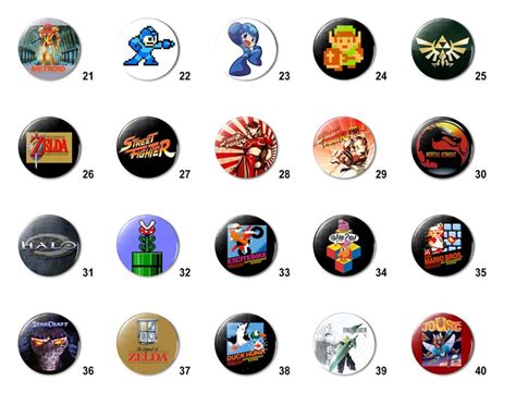 Video Game Pins Buttons Badge B 125 Inch 32mm Etsy