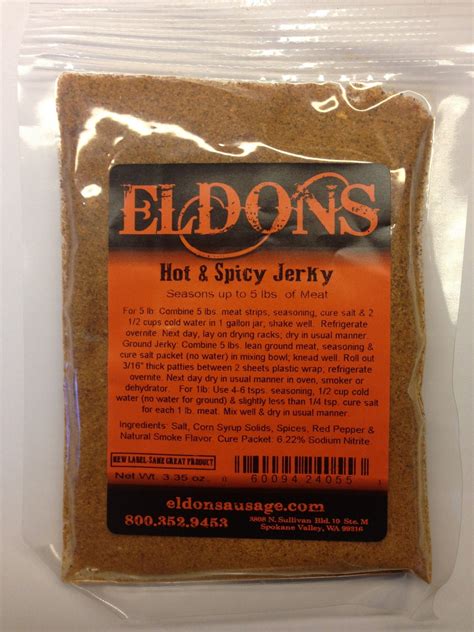 Hot And Spicy Jerky Seasoning Spice With Cure Seasons 5 Pounds Of Meat 4055