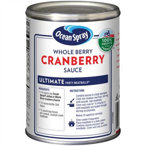 Ocean Spray Whole Berry Cranberry Sauce 14 Oz Fred Meyer