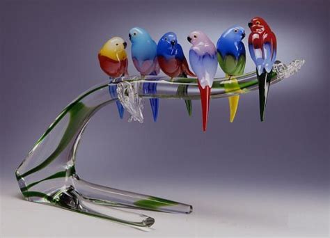 Murano Glass Garden Bird Sculpture Murano Glass Sculptures